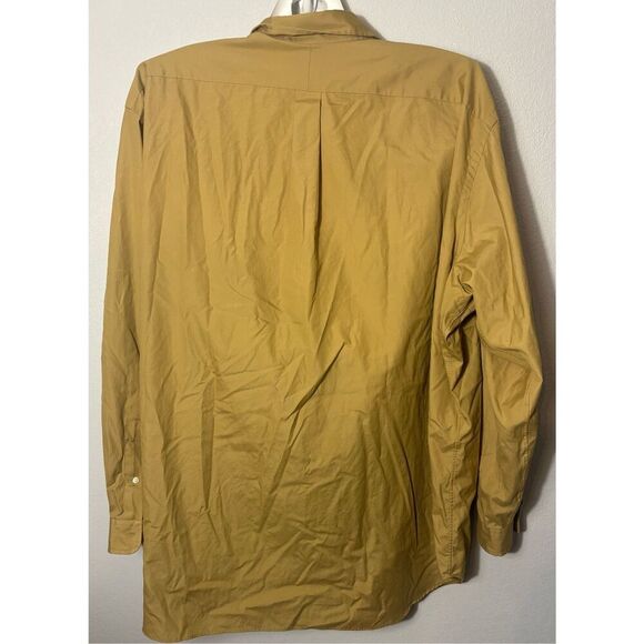 Ralph Lauren Mens Shirt 4XLT Tan Brown Button Long Sleeve Green Pony - Picture 3 of 9